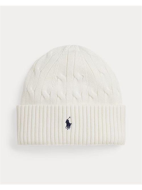 Cappello bianco con trecce RALPH LAUREN | 323980663009BIANCO